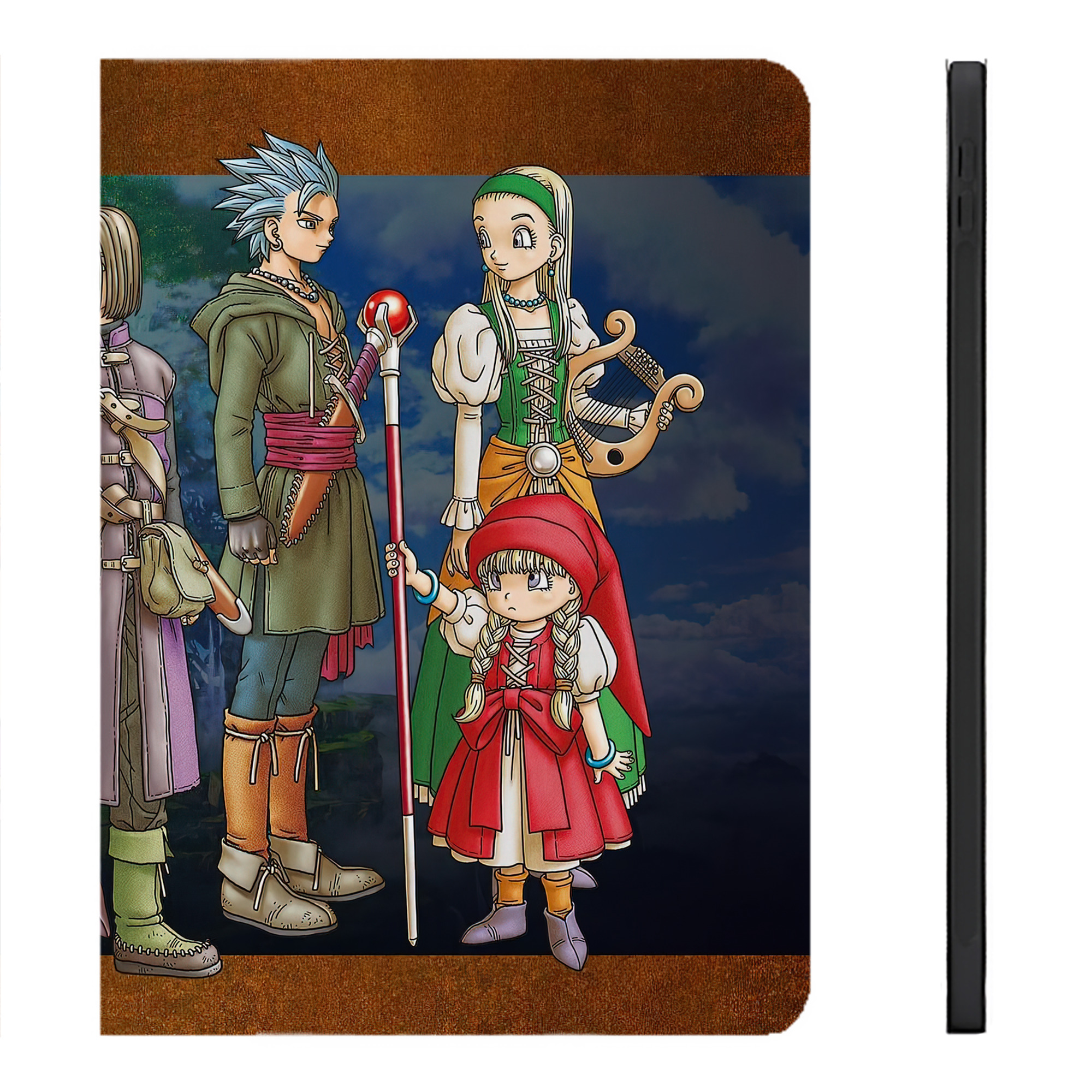 （画像用） ドラゴンクエスト Doragon Kuesuto Dragon Quest IPadケース ペンホルダー付き ブックスタイルデザイン